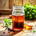 homemade dressing ingredients in jar