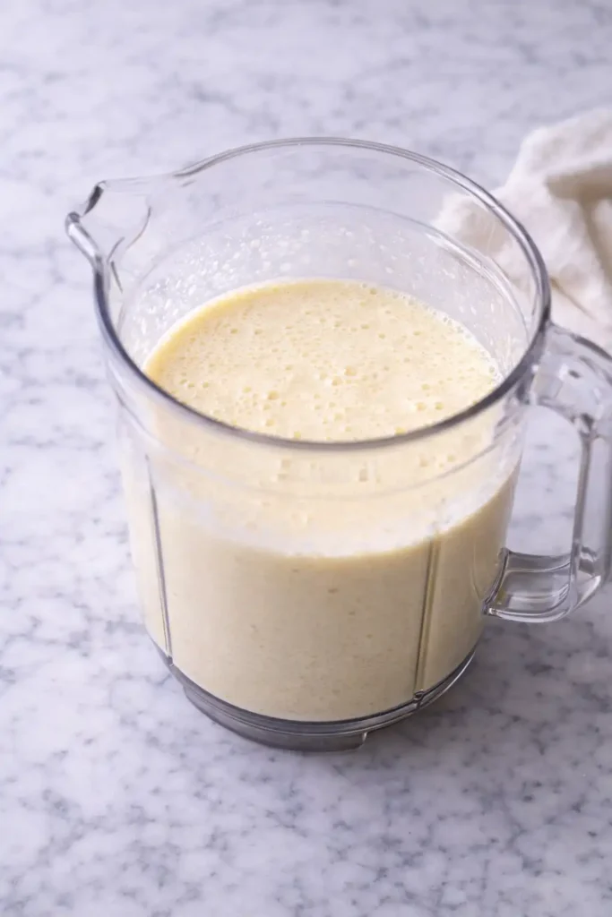 cottage cheese egg bites step 2 smooth blended egg cottage cheese and cheddar base in blender